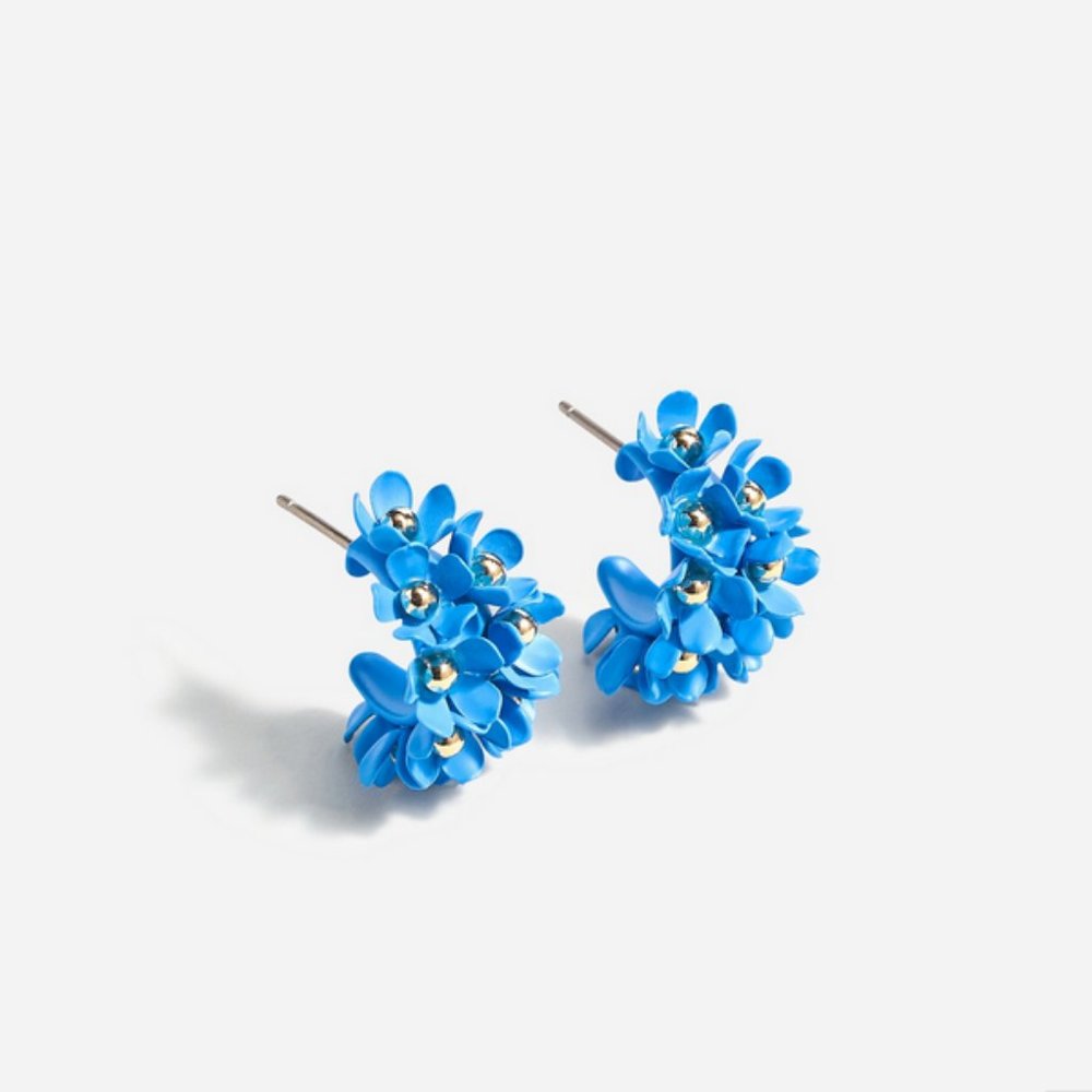 J. Crew Soft bouquet hoop earrings